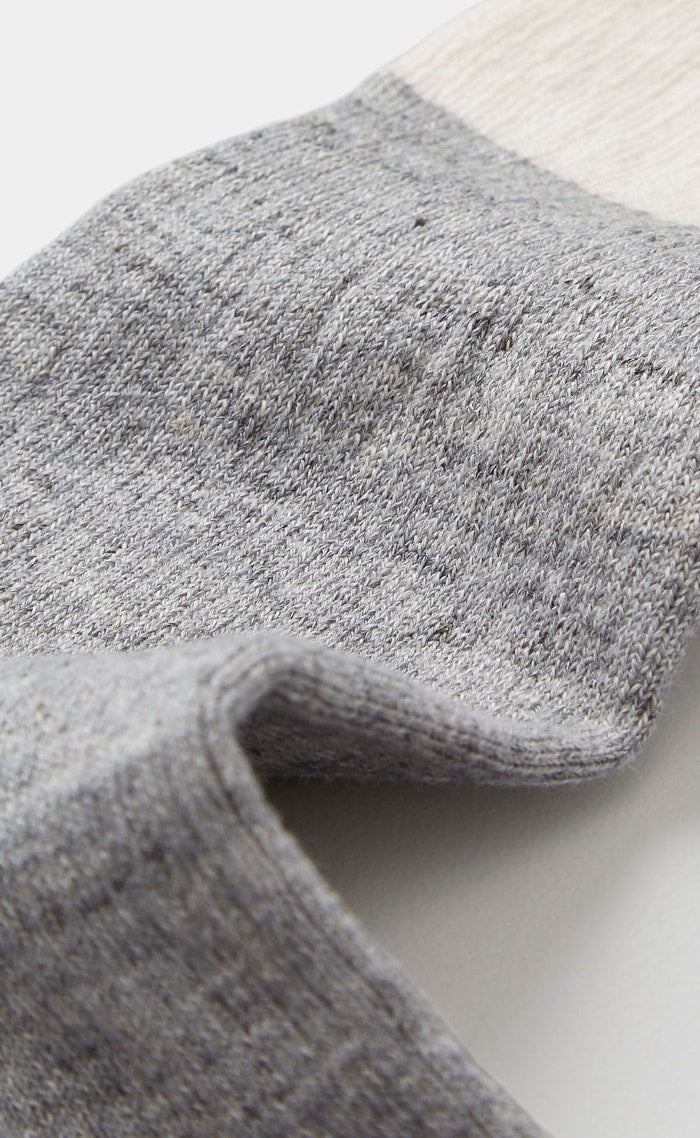 Aiayu - Linen Rib Socks, Mix Grey Melang