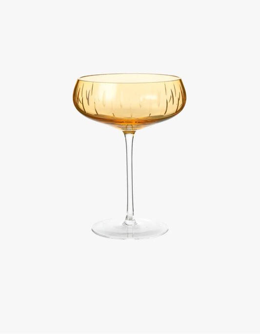 Louise Roe - Champagne Coupe, Amber, Ø11,5 x H15,5 cm