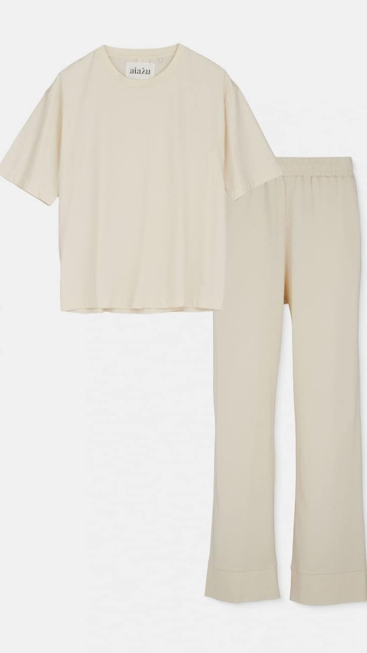 Aiayu - Jersey Pyjamas, Off White