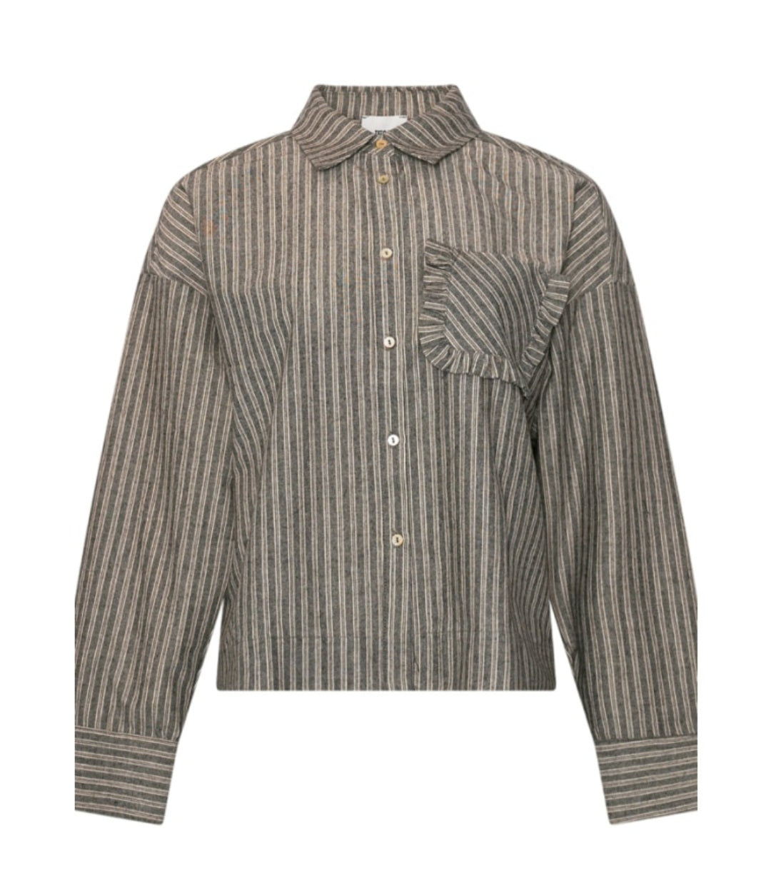 TIFFANY - Hansina Shirt, Deepest Grey Stripe