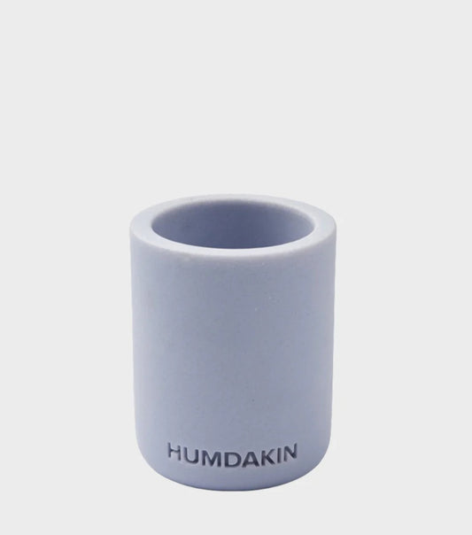 HUMDAKIN - Light Sandstone Toothbrush Mug, 10x7,8 cm, Blue Glass