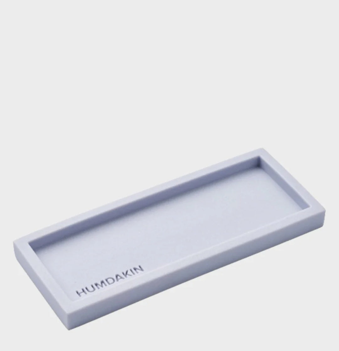 HUMDAKIN - Light Sandstone Tray, 10x25 cm., Blue Glass