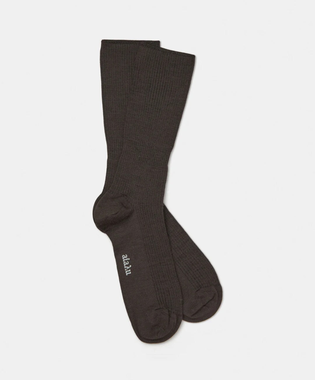 Aiayu - Wool Rib Socks, Brown