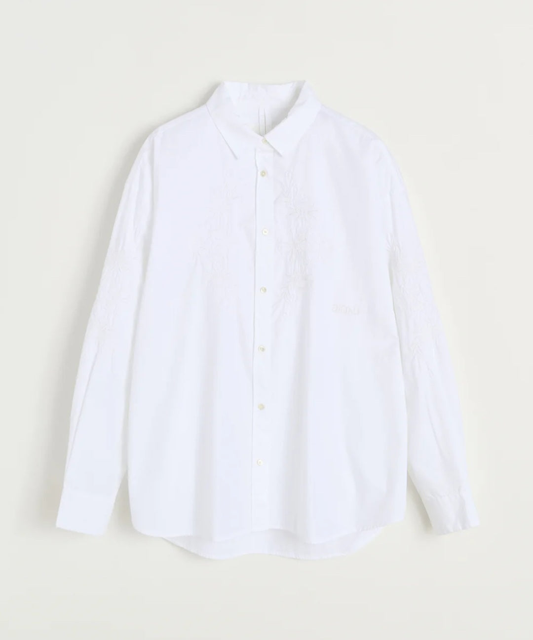 aiayu - Shirt Embroidery, White