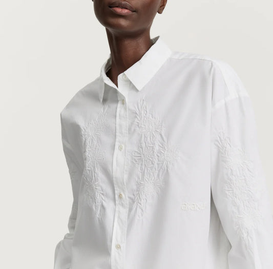 aiayu - Shirt Embroidery, White