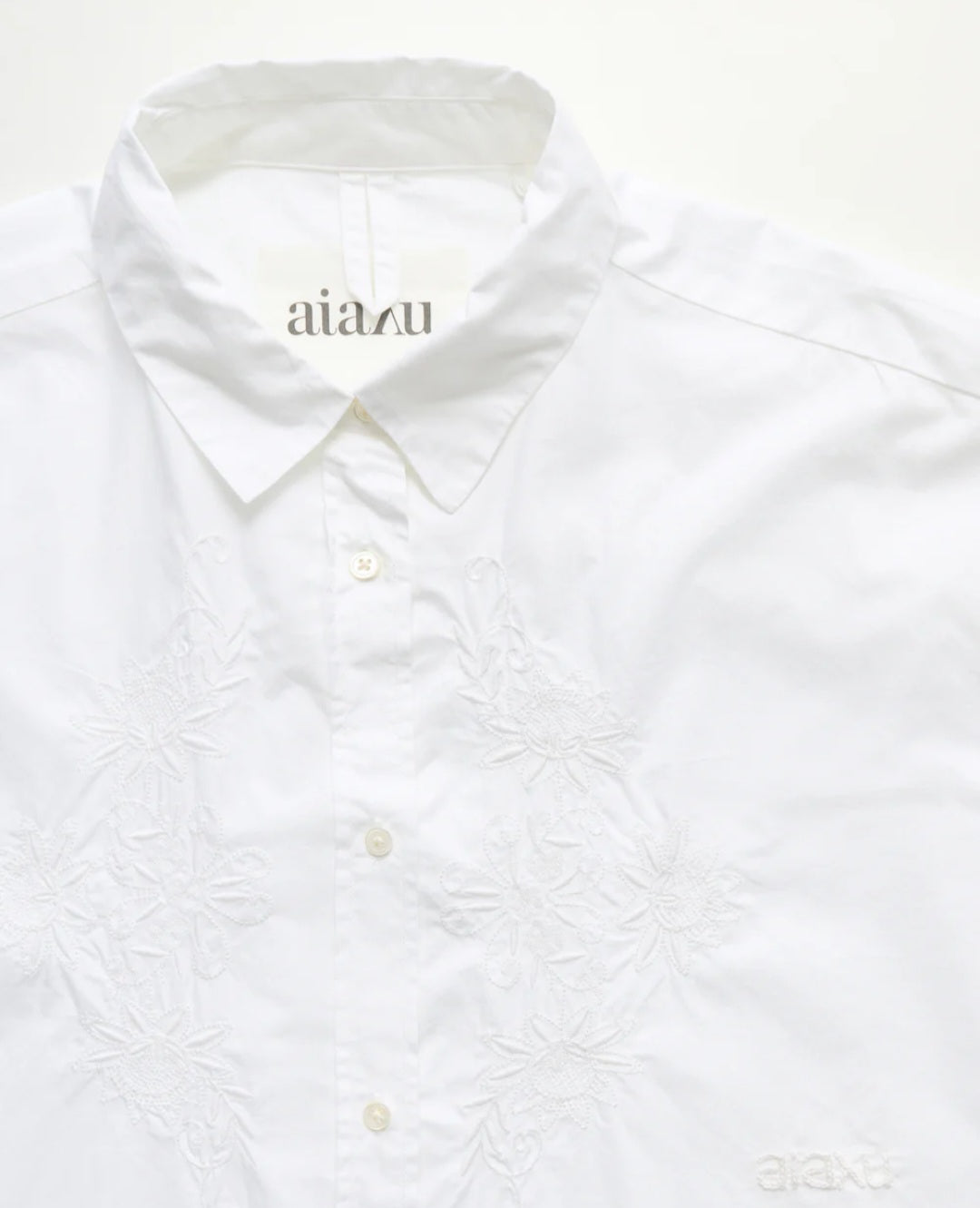 aiayu - Shirt Embroidery, White