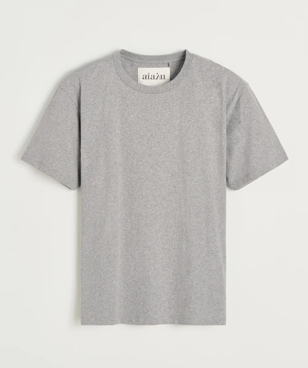 aiayu - Classic Circular Tee, Grey Melange