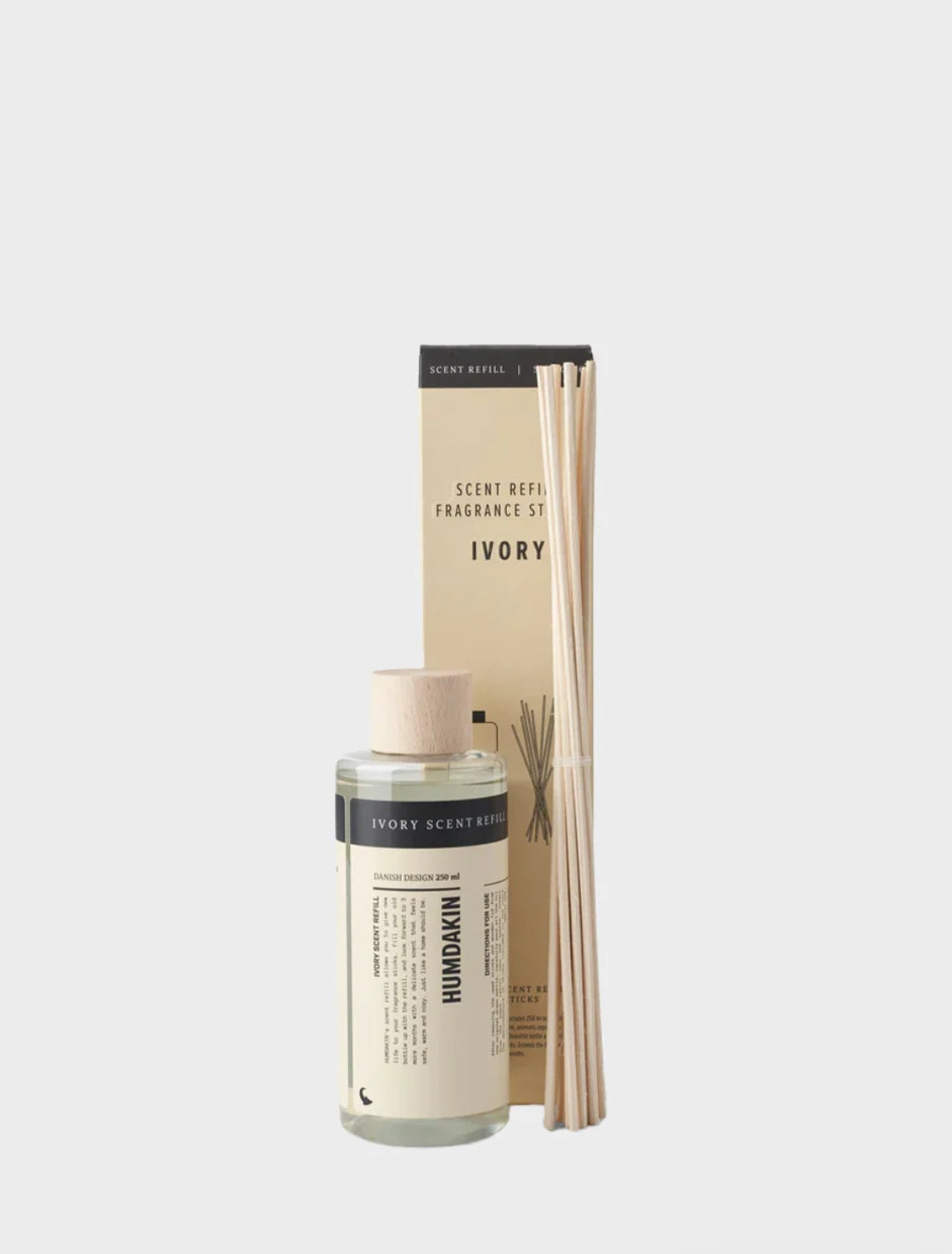 Humdakin - Duftpinde Refill, Ivory, 250 ml.