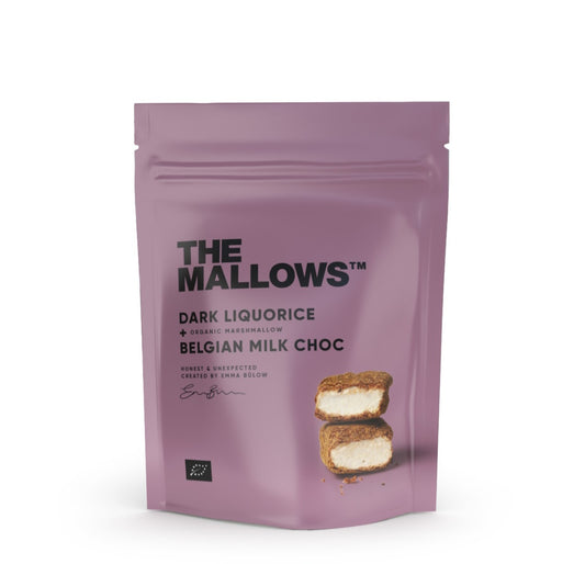 The Mallows - Dark Liquorice, Skumfiduser med lakrids, 90 gr.