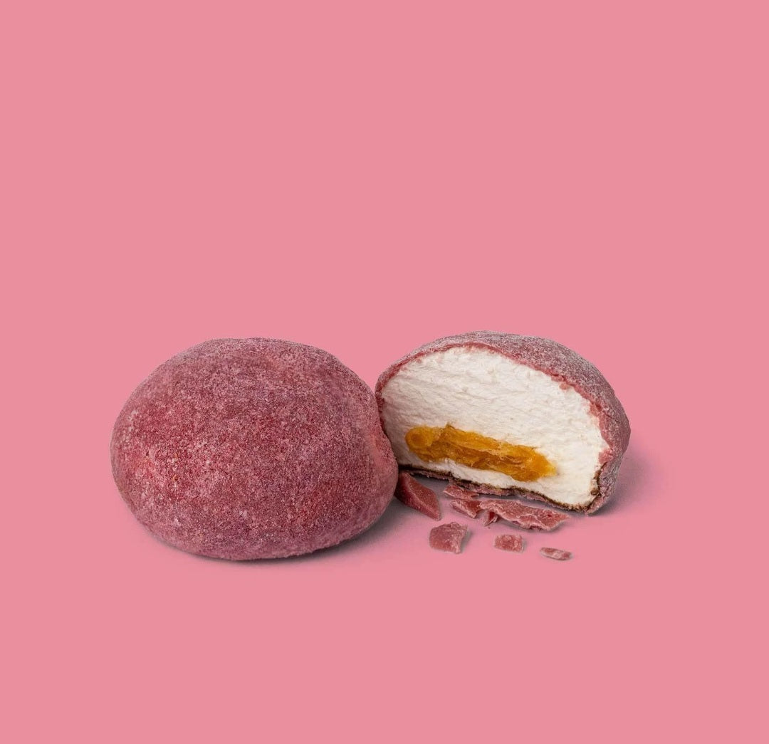 The Mallows - Karamelfyldte Skumfiduser, Ruby Chokolade Boks - 5 stk., 80 gr.