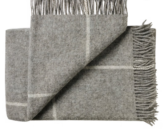 Silkeborg Uldspinderi - Mandø Plaid, 140x240 cm., Nordic Grey