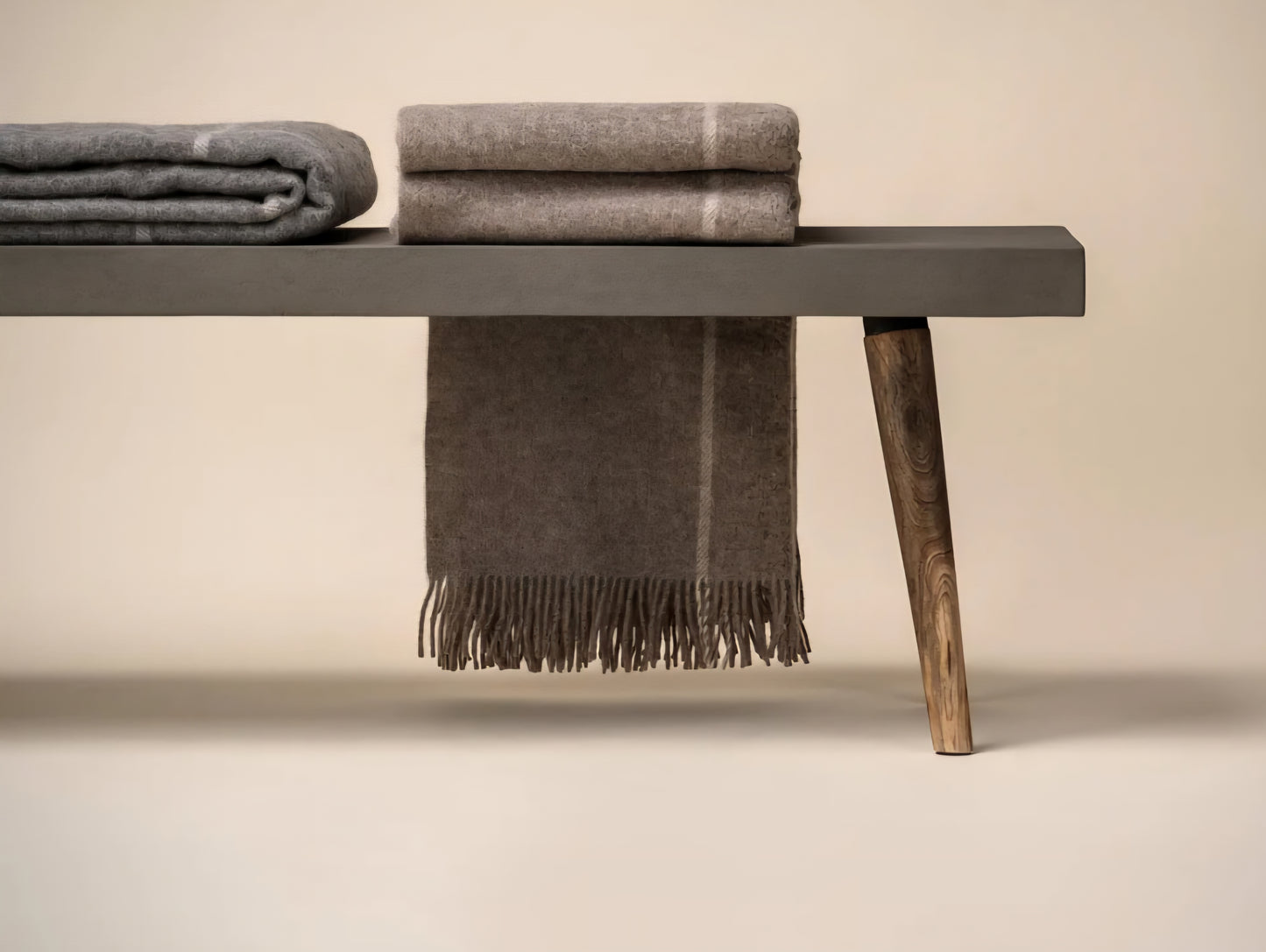Silkeborg Uldspinderi - Mandø Plaid, 140x240 cm., Oak Brown
