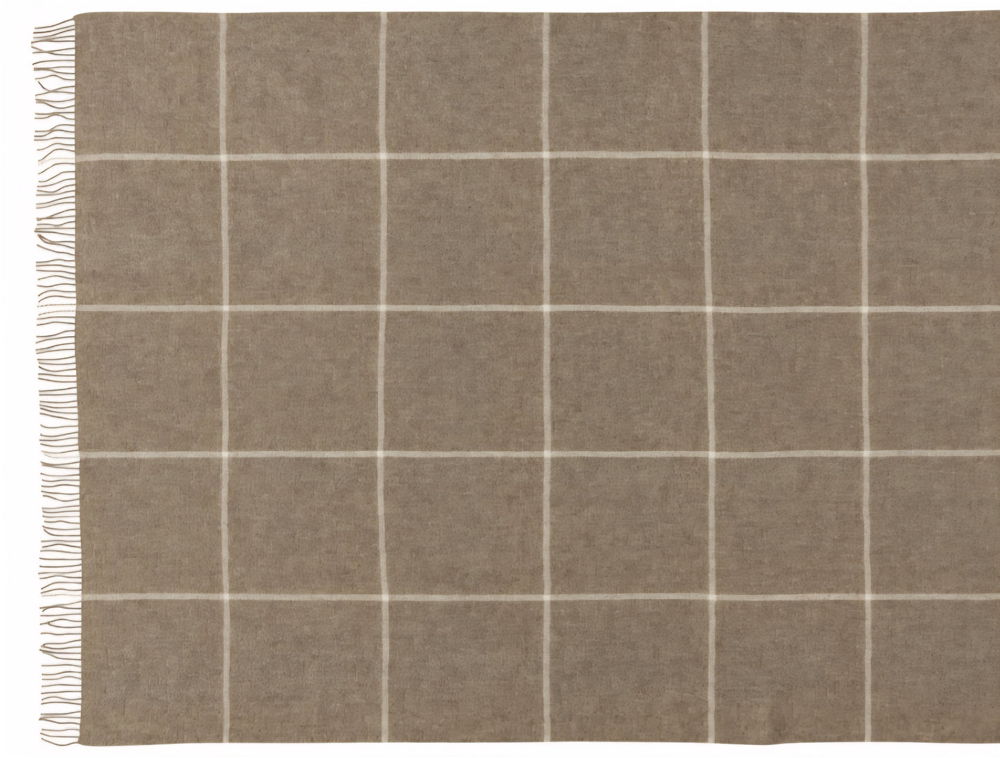 Silkeborg Uldspinderi - Mandø Plaid, 140x240 cm., Oak Brown