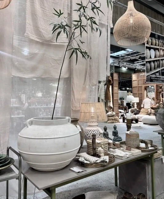 Manipura Living - Bali Terracotta Krukke m/ører, Hivd, Ø55 cm.