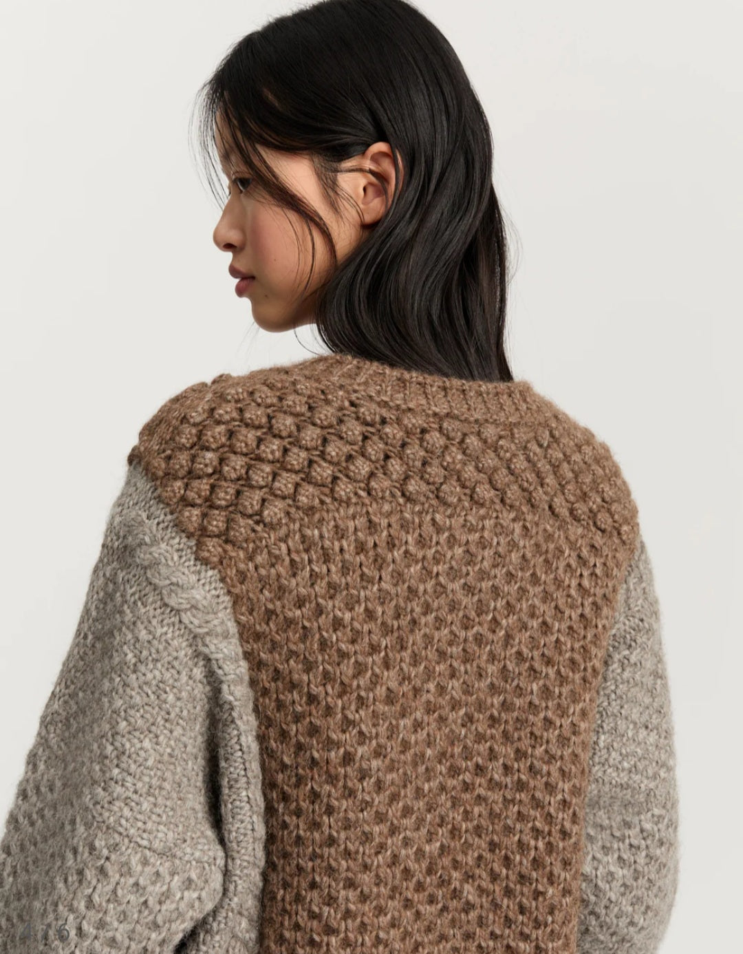 aiayu - Justina Sweater, Llama Wool, Mix Pure Grey