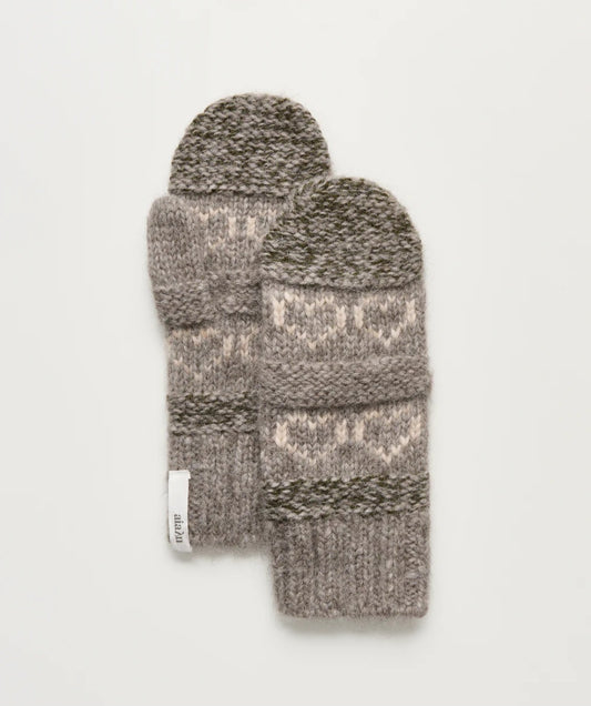 aiayu - Mei Mittens, Wool, Mix Bark