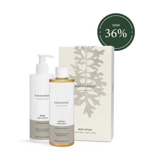 Karmameju - BODY RITUAL Gaveæske - Protect Body Wash & Peace Body Lotion, 400 ml + 400 ml.