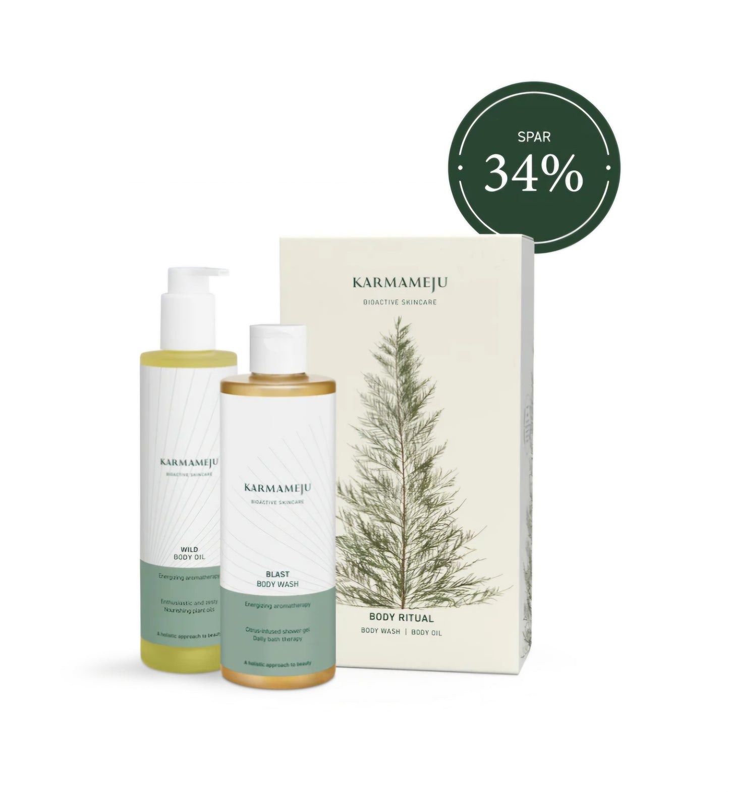 Karmameju - BODY RITUAL Gaveæske - Body Wash & Body Oil, 400 ml. + 200 ml.