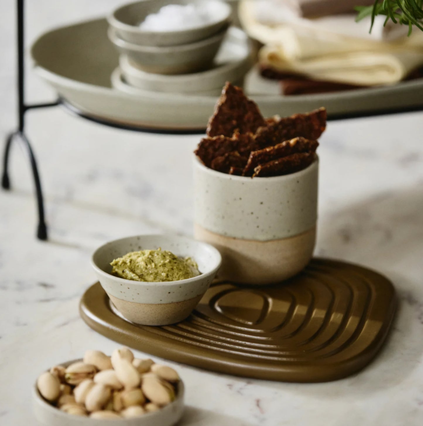 Nordal - GRAINY KONISK Skål, Keramik, 85 ml.