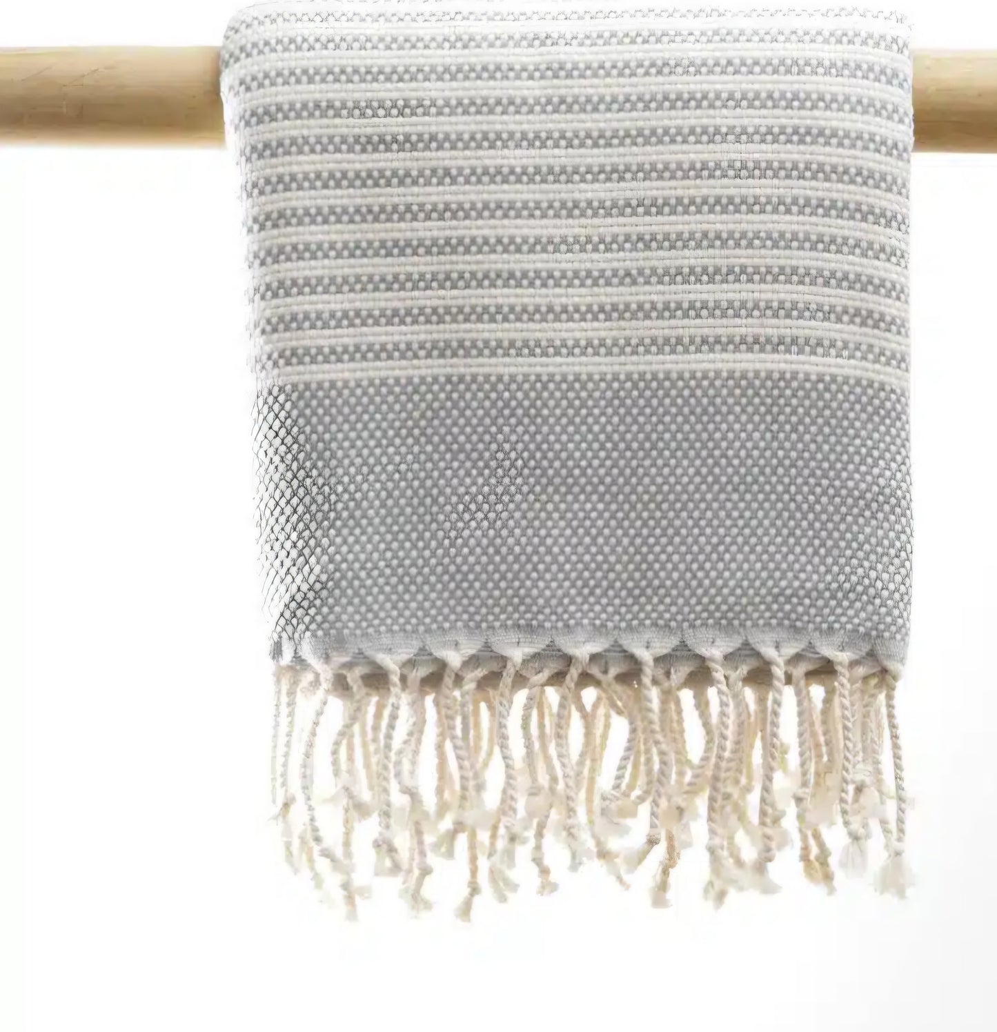 Manipura Living - Tyrkiske Hammam Badehåndklæder, 2 farver - Wave Lys grå & Wave sort/hvid