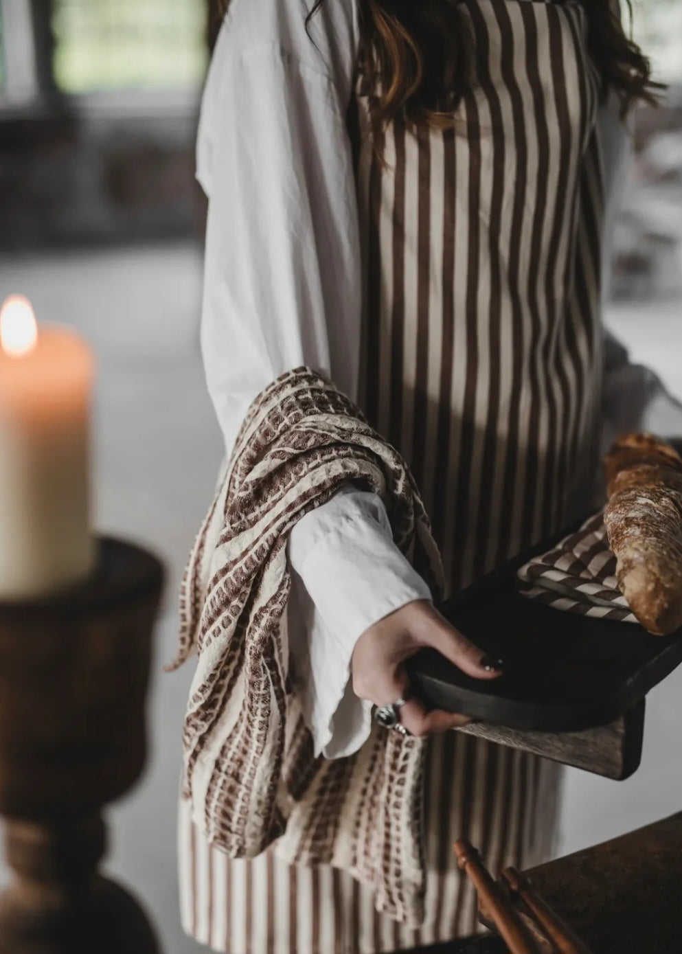 Jakobsdals - Cuisine Viskestykker, 2-pak, 2 farver - Off white & Brown