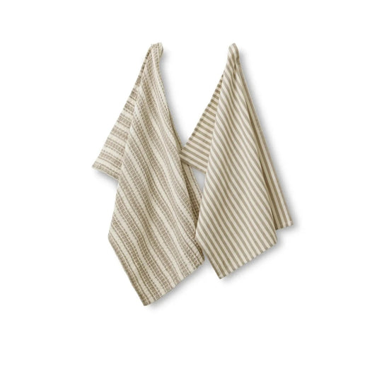 Jakobsdals - Cuisine Viskestykker, 2-pak, 2 farver - Off white & Brown