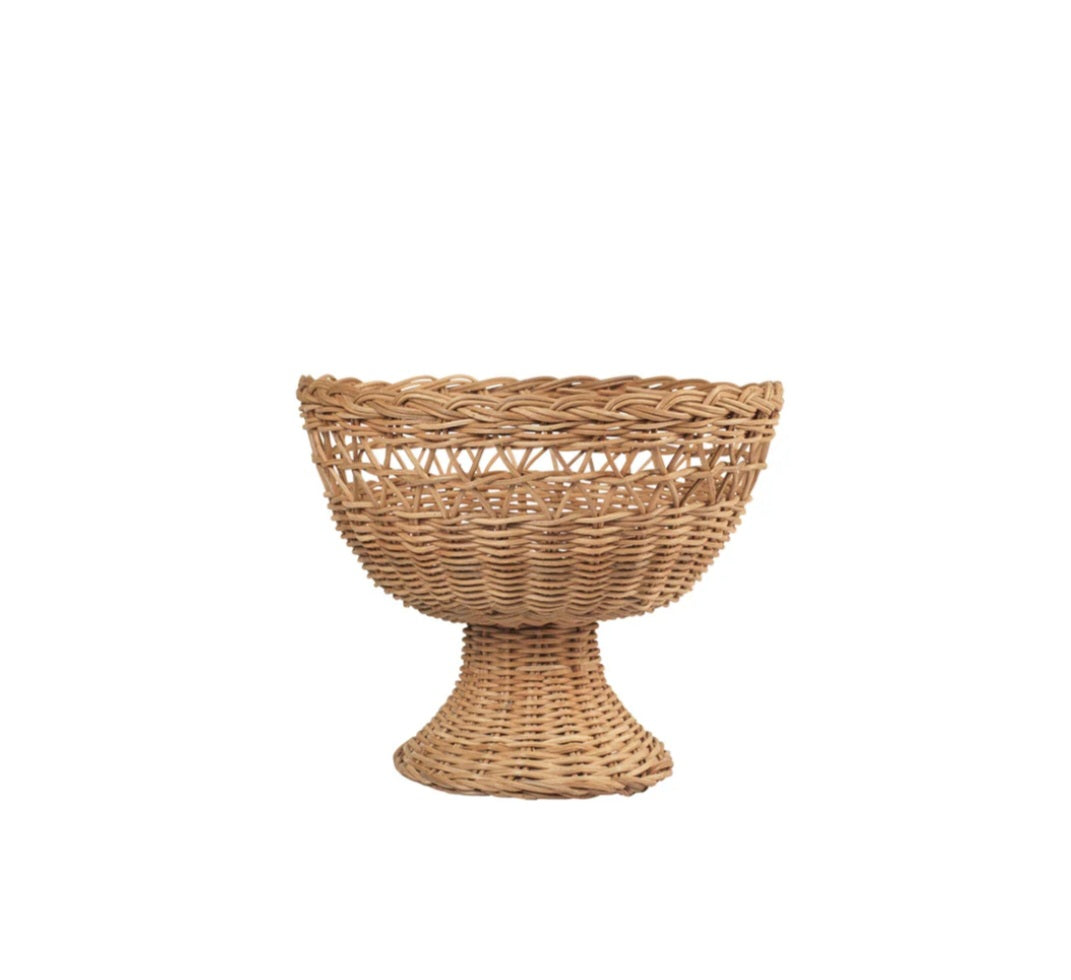 Broste Copenhagen - Emmy Kurv, Rattan, Natural Brown, Ø26xH21 cm.
