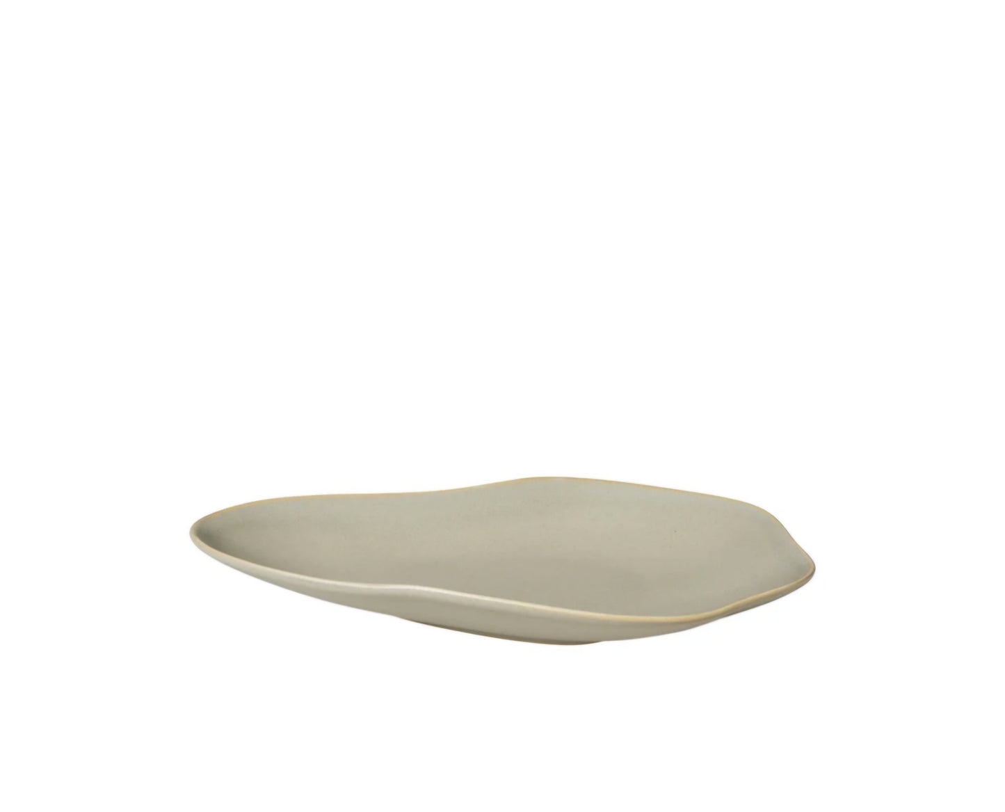 Broste Copenhagen - Limfjord Tallerken, B14,8xL24xH3 cm., Stentøj, Light Grey