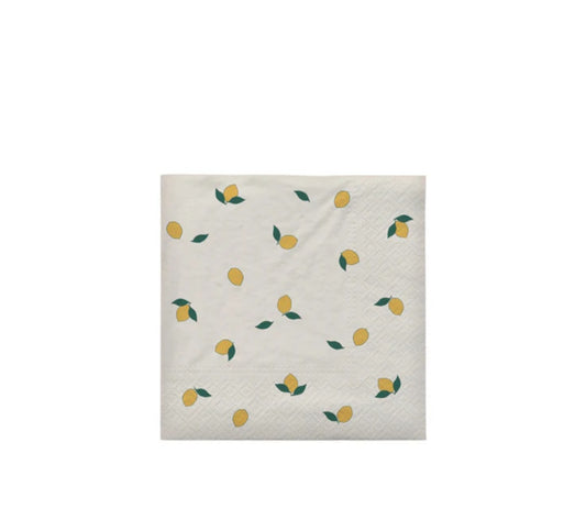 Broste Copenhagen - Papirserviet, Fås med 2 motiver - Lemon & Shrimp