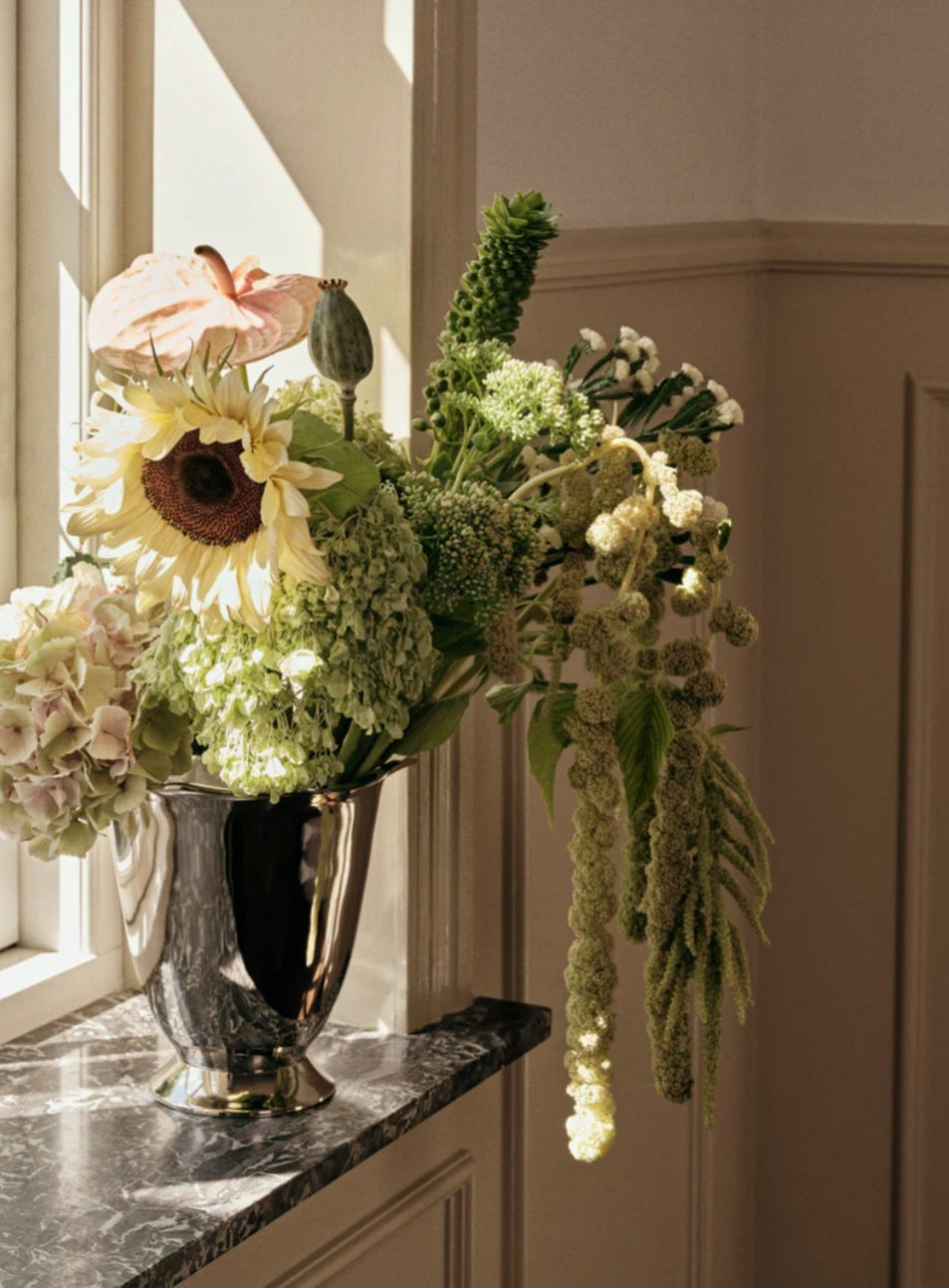 Broste Copenhagen - Beatrice Vinkøler, Ø23xB22xH23 cm., Silver finish