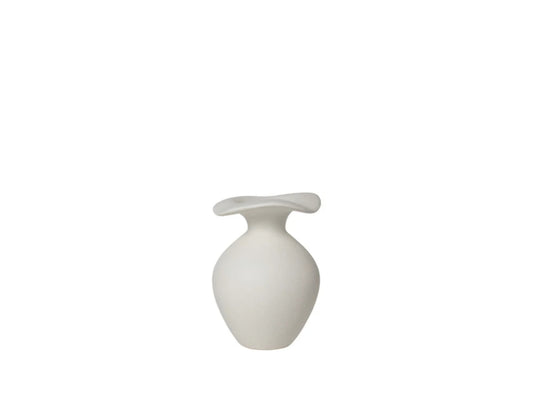 Broste Copenhagen - Florentina Vase XS, Ø9,5xH14 cm., Stentøj, Off White