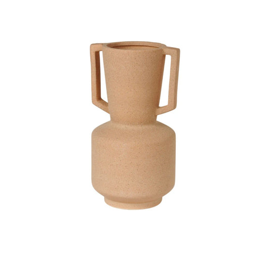 Broste Copenhagen - Simi Vase, B22,5xL25,5xH43 cm., Sandglaseret keramik, Indian Tan