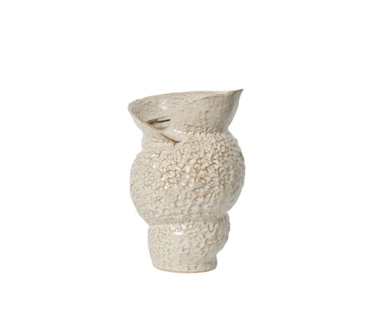 Broste Copenhagen - Shelly Vase, Ø25xH38 cm., Stentøj, White Cream