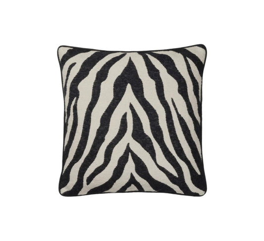 Broste Copenhagen - Zebra Pude inkl. monteringspude, Fås i 2 størrelser, Black/Light Beige