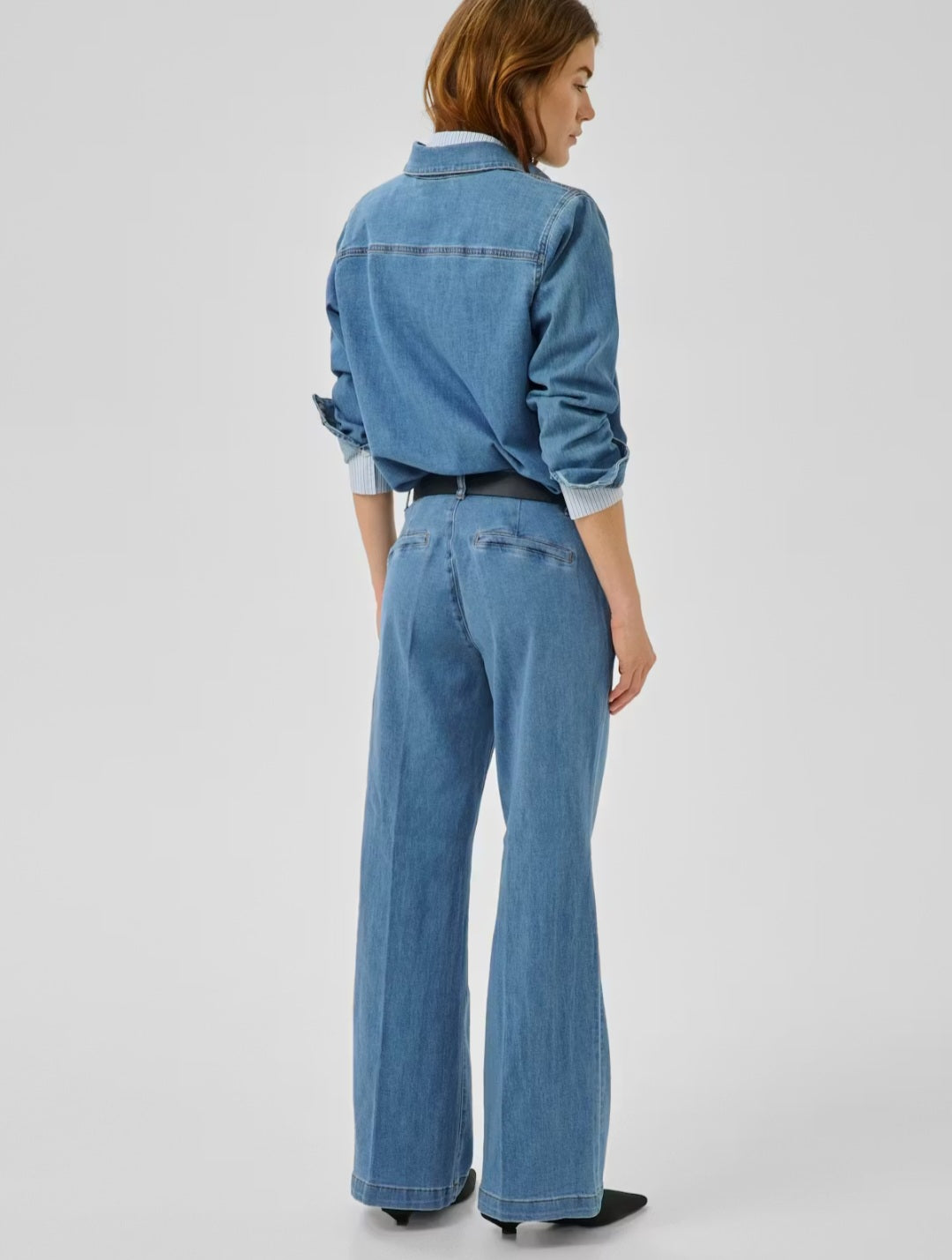 My Essential Wardrobe - The Lara Pant, Dark Blue Un-Wash & Medium Blue Wash