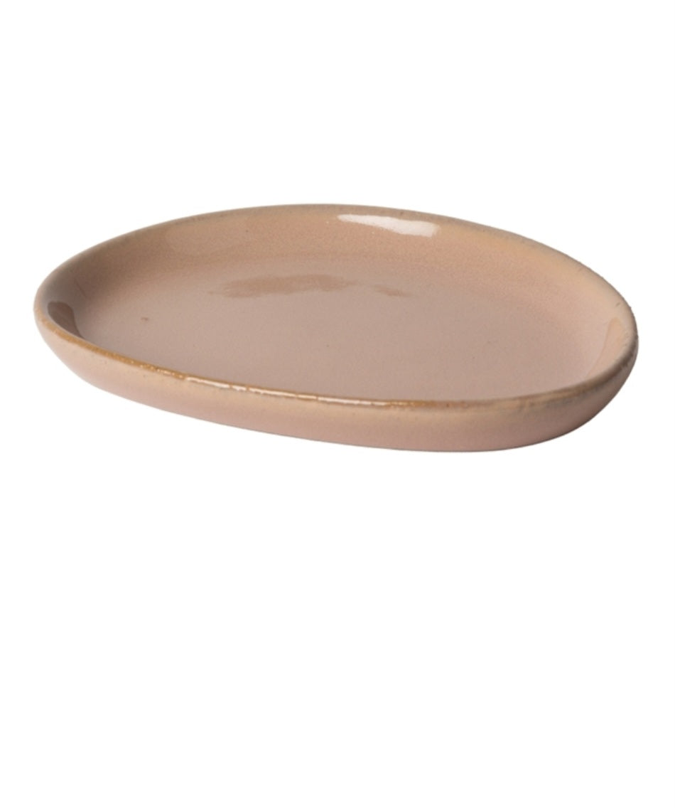 AU Maison - Asymmetrisk Tallerken, Recycled Keramik, L16xØ12 cm., Lilla