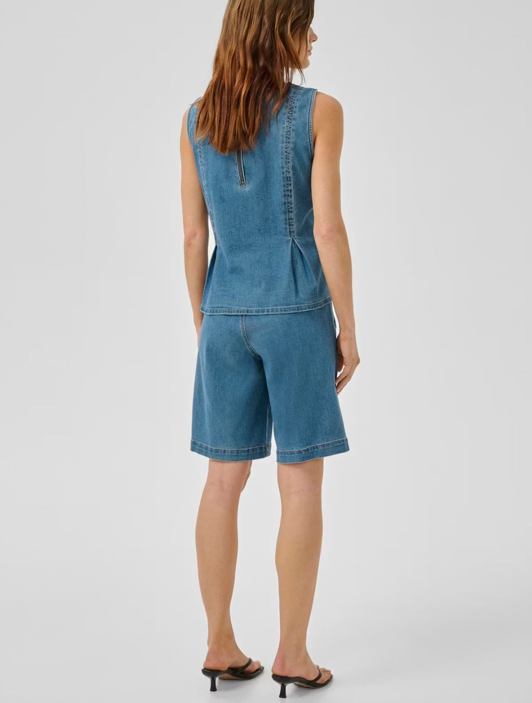 My Essential Wardrobe - MWLara Denim Top, Medium Blue Wash