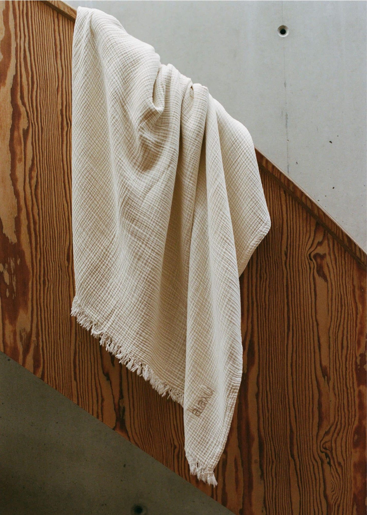 Aiayu - Undyed Cotton Throw, Pure Ecru