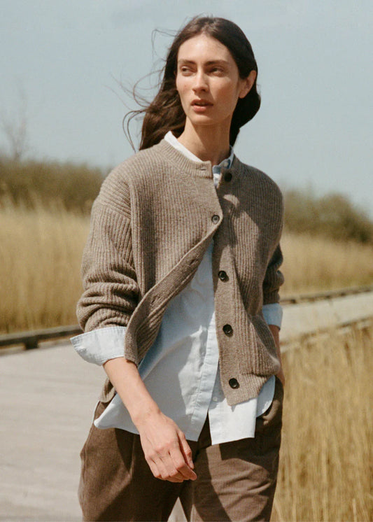 Aiayu - Bine Wool Cardigan, Pure Soil
