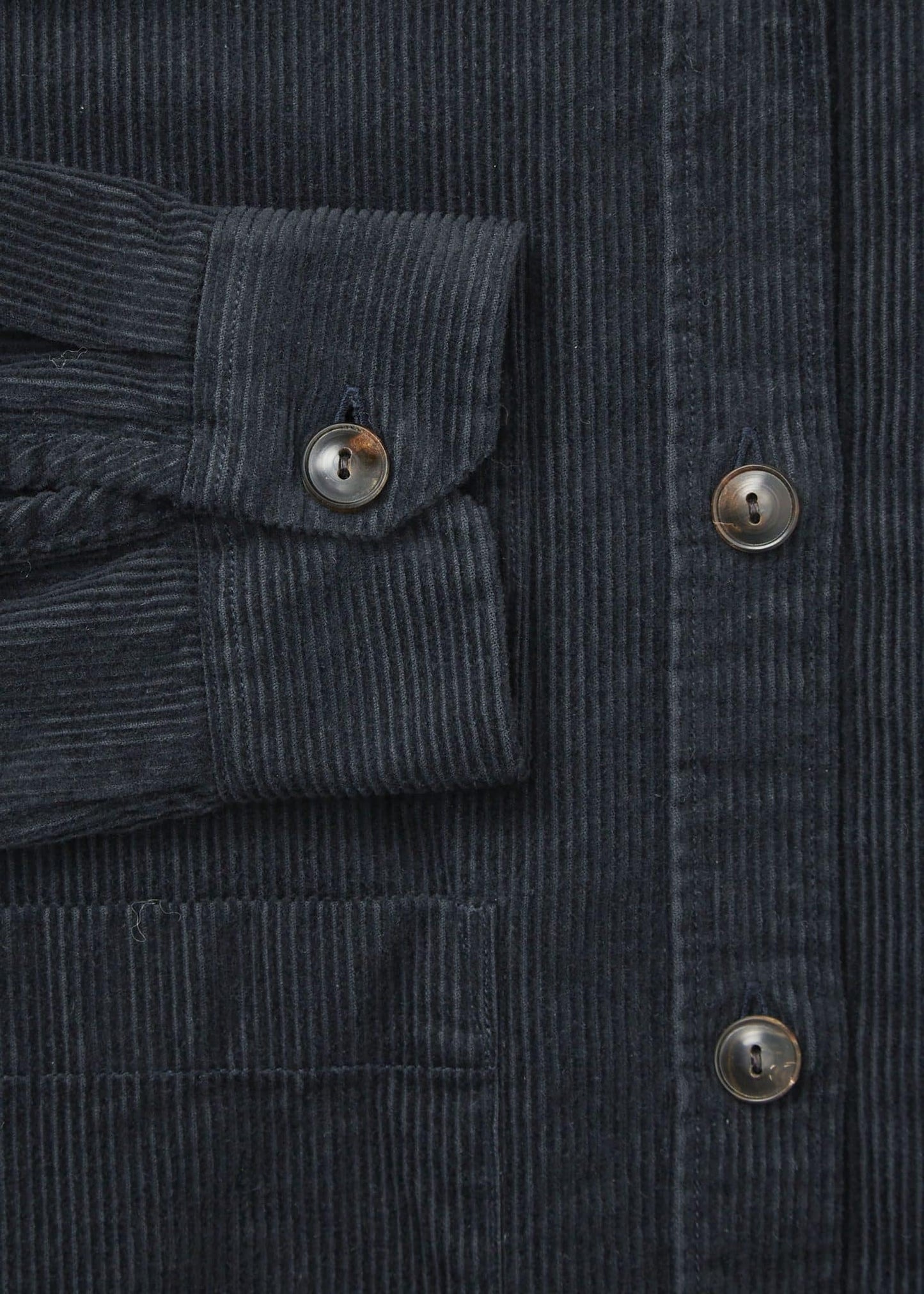 Aiayu - Ashly Shirt Corduroy, Black Navy