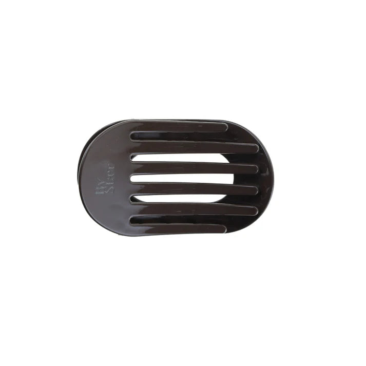 ByStær - Eva Hårklemme Mellem Mørkebrun/Hvid Prikker