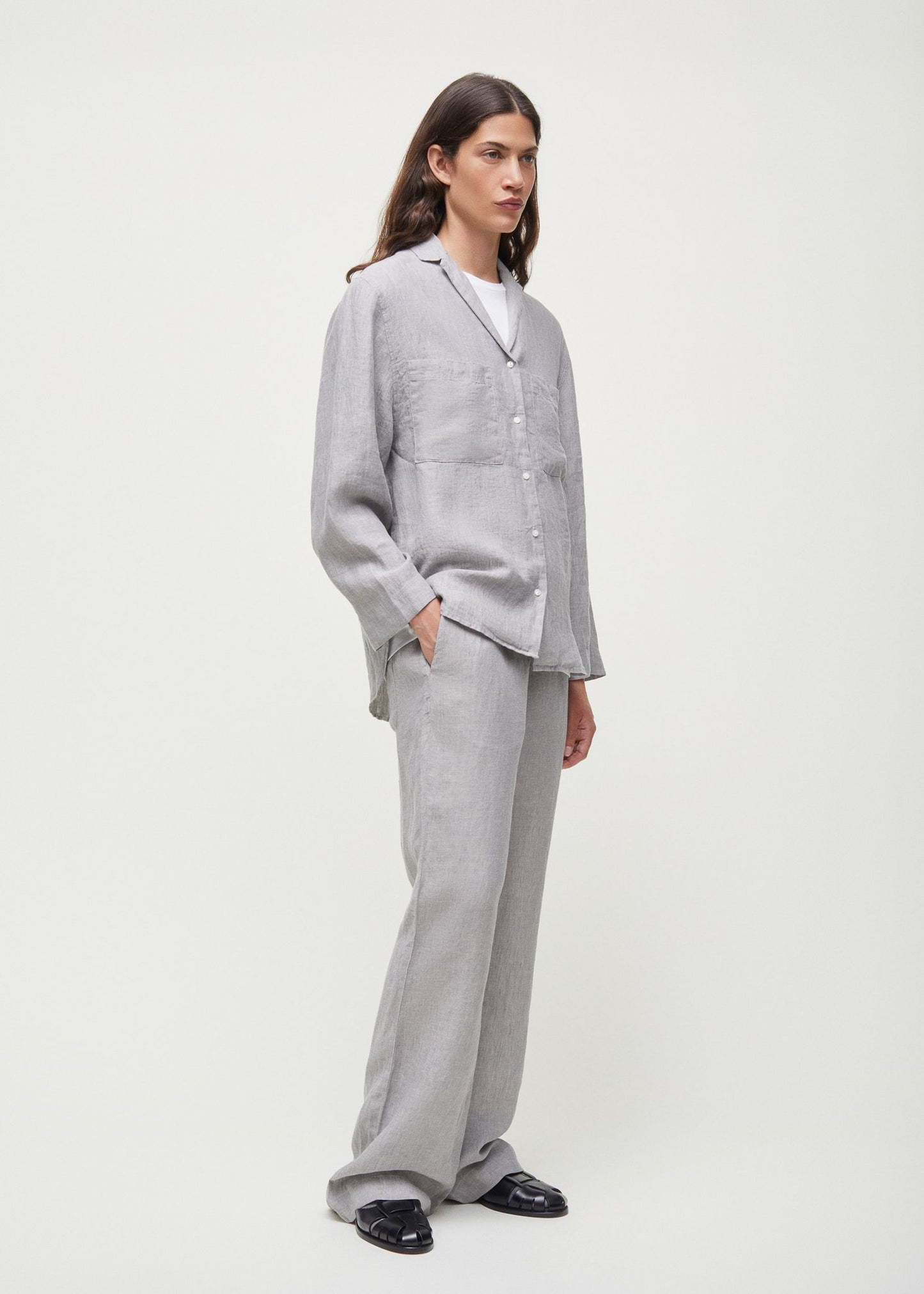 Aiayu - Jiro Shirt Linen, Grey