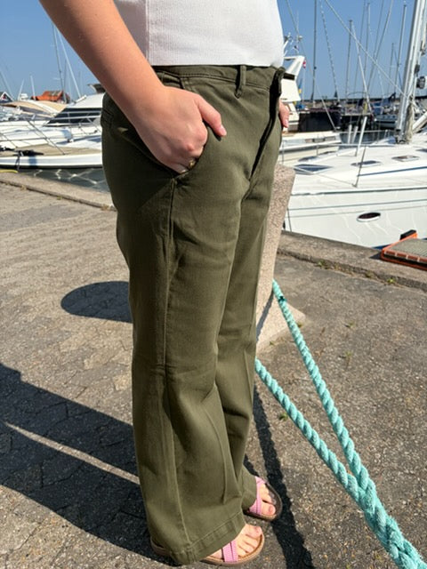 My Essential Wardrobe - Pant Wide MWLara 149, Olive Night