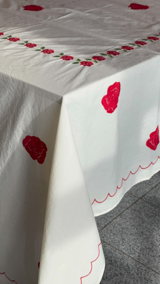Sissel Edelbo - Rose Tablecloth, Rose, W170xL310 cm.