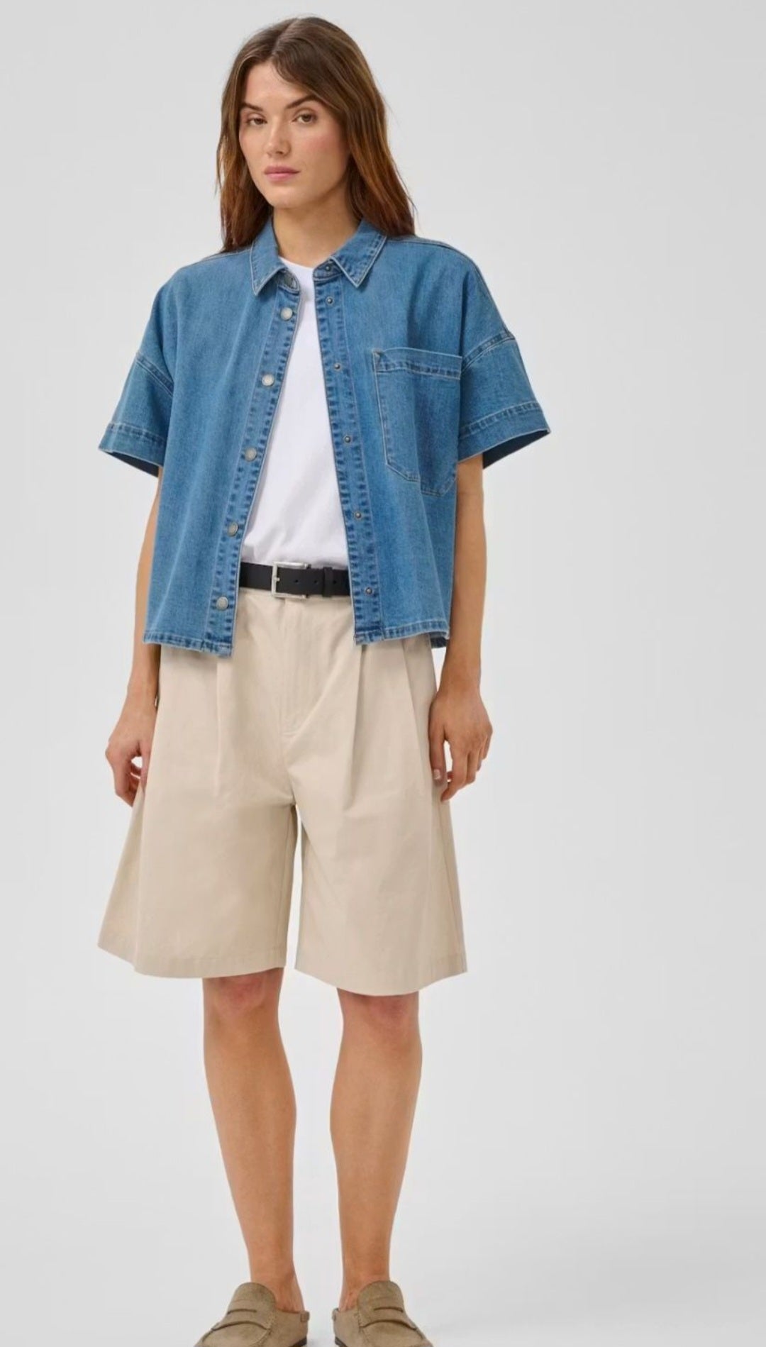 My Essential Wardrobe - MWLinn Denimskjorte, Medium Blue Wash